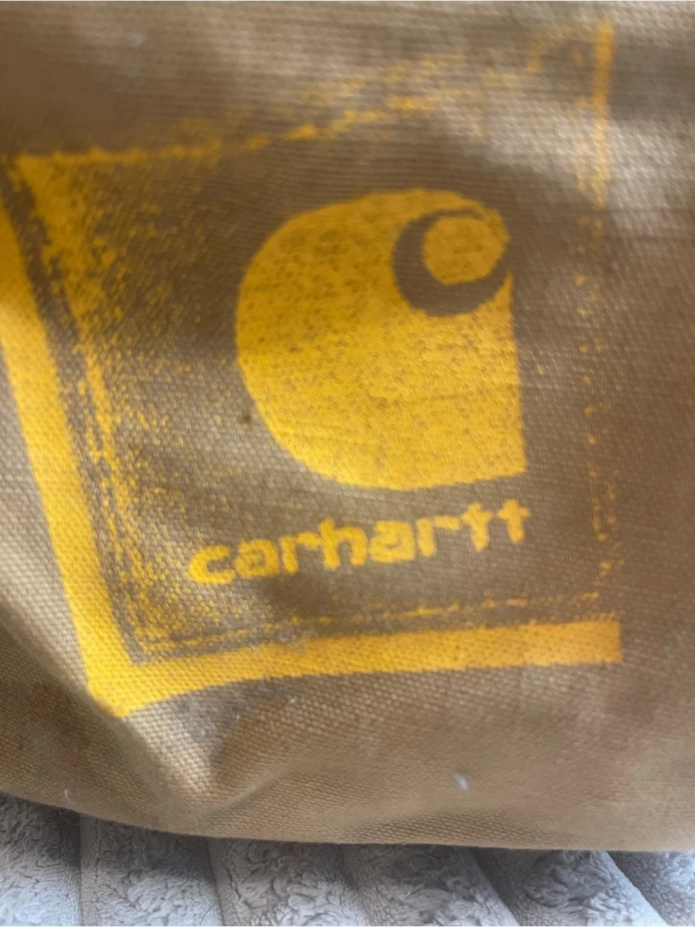 Carhartt Brown Canvas Backpack School Work Laptop Bag Front Pocket